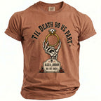 Brown t-shirt with "Til Death Do Us Part" and "Alex & Jordan 05-25-2024".