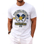 White t-shirt for Garrett's Bach 26, Scottsdale, AZ, Summer 2026.
